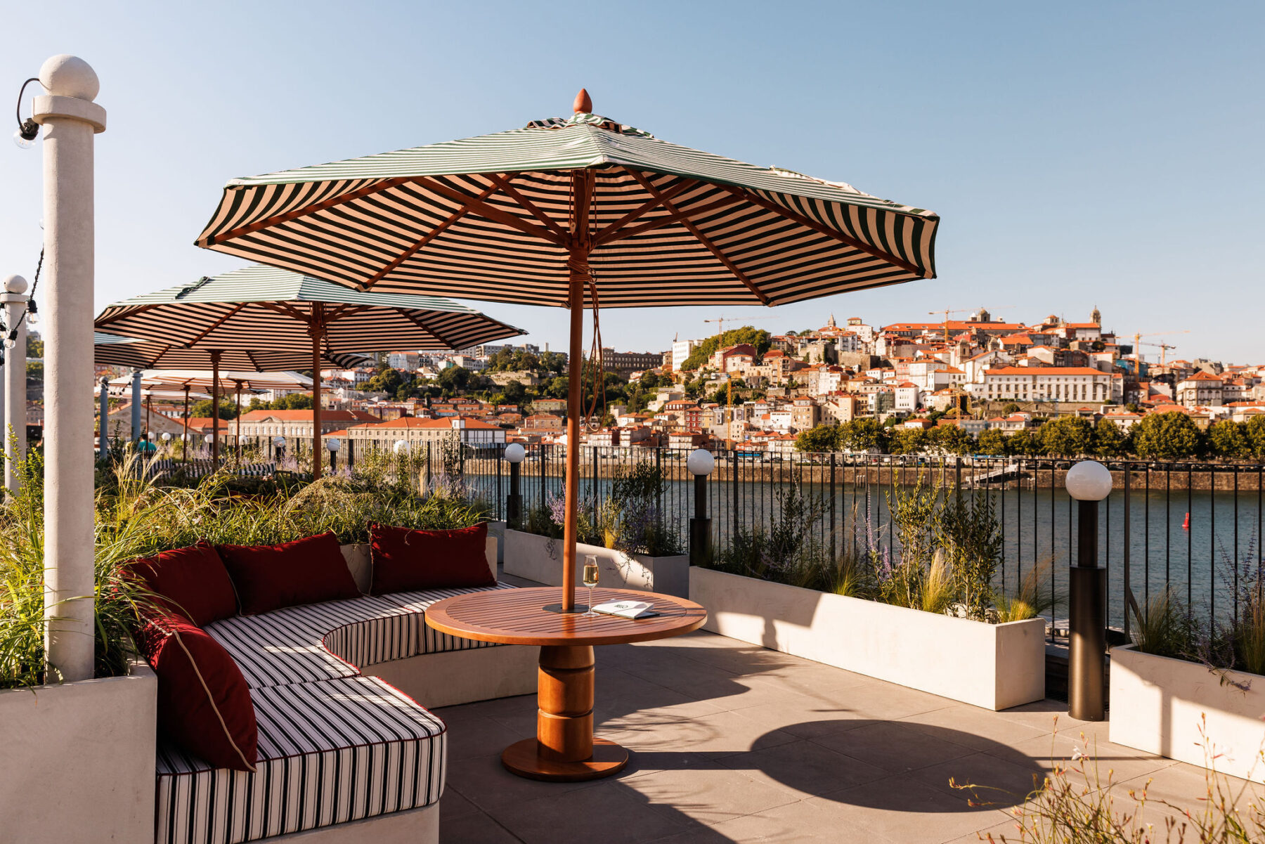 Rooftop view Douro river Porto